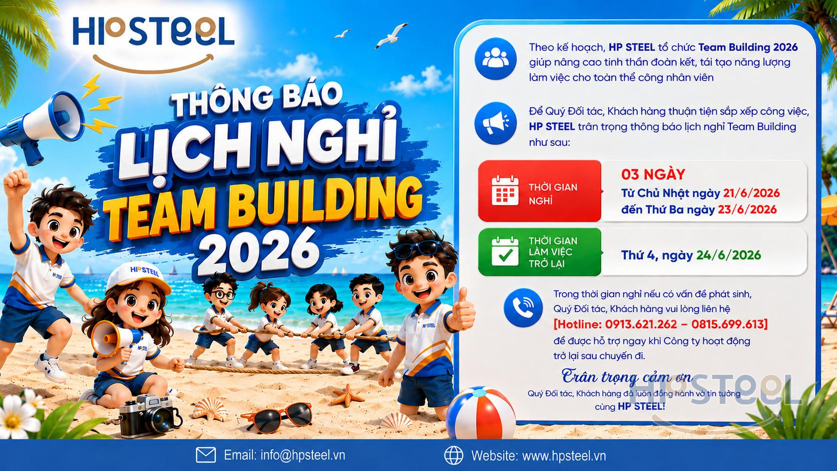 Team building HP Steel 2026 — Gắn kết & bứt phá
