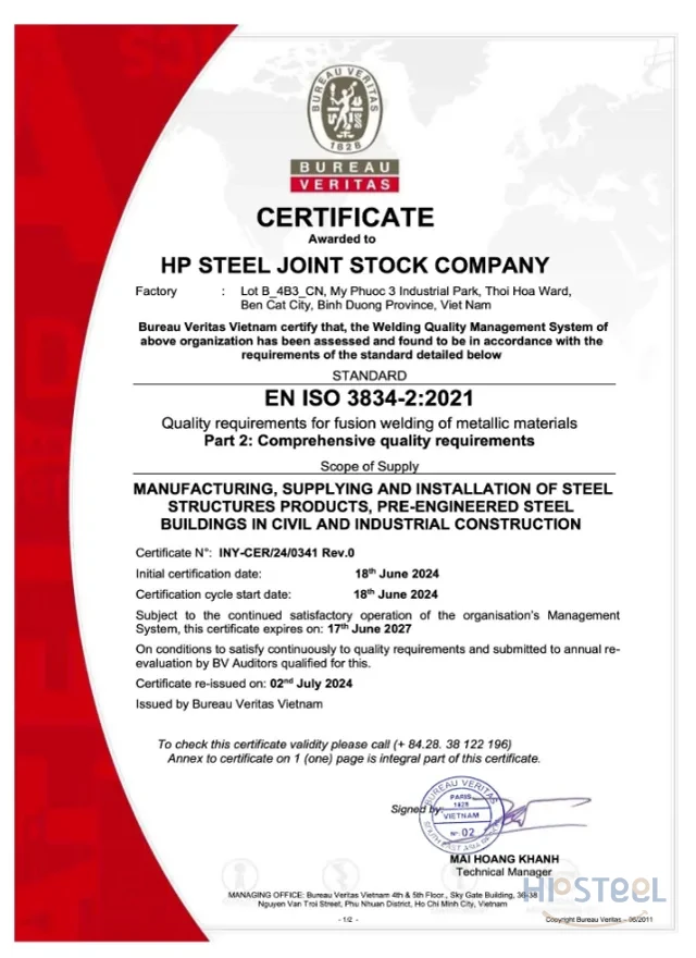 What Is ISO 3834-2? Welding Standard | HP Steel